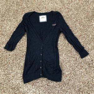 Hollister navy cardigan - Large
